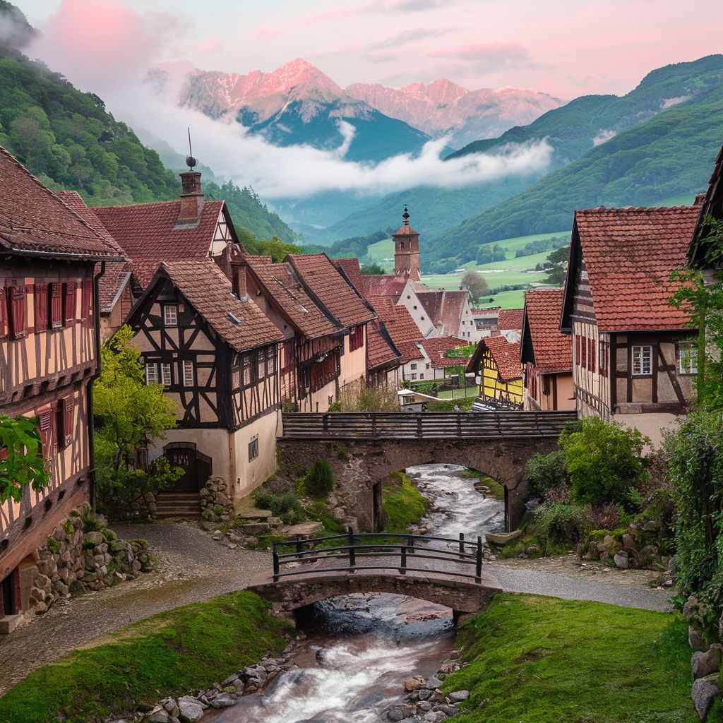 Historic castle in the Sudetes mountains