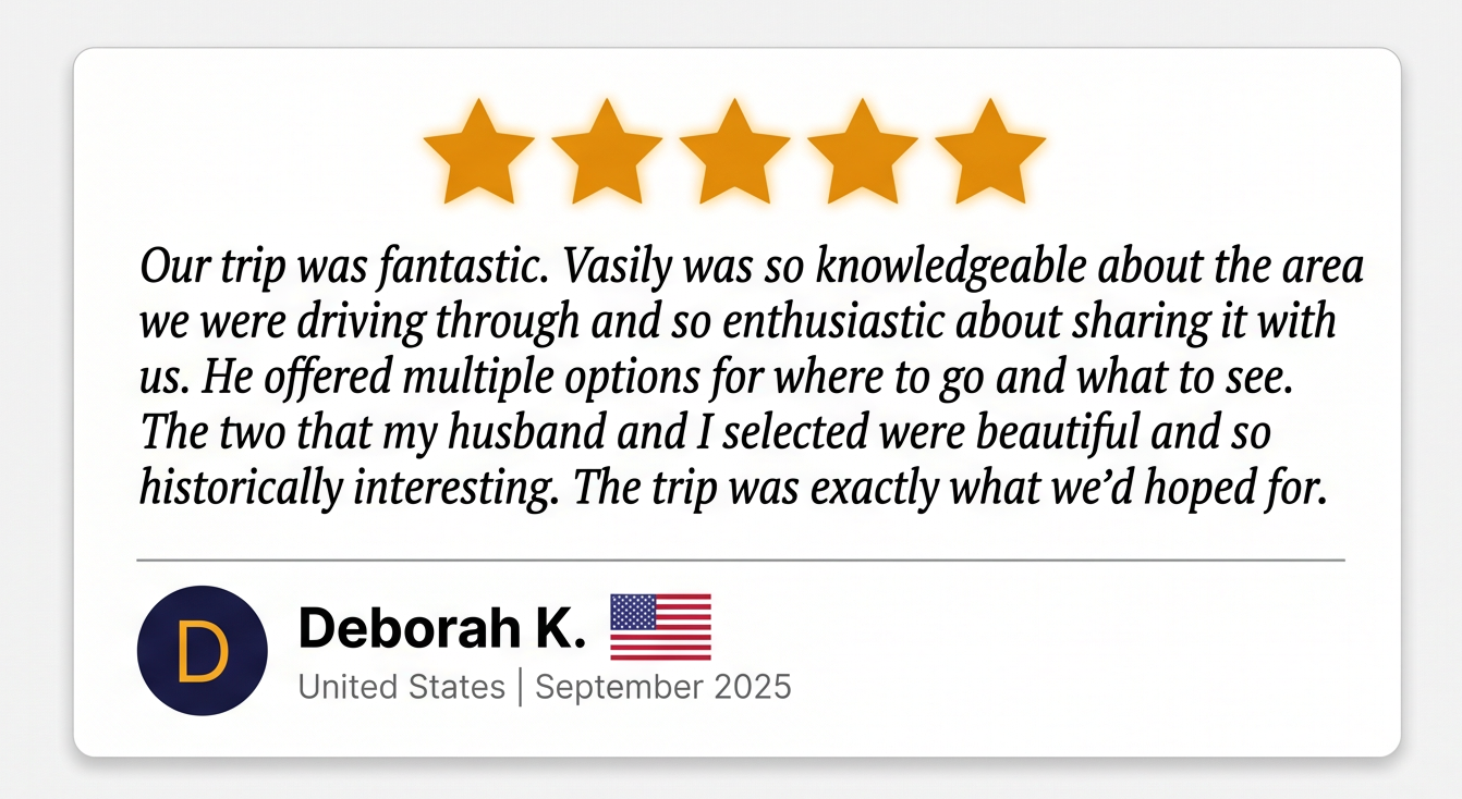 5-star review from Deborah K., United States