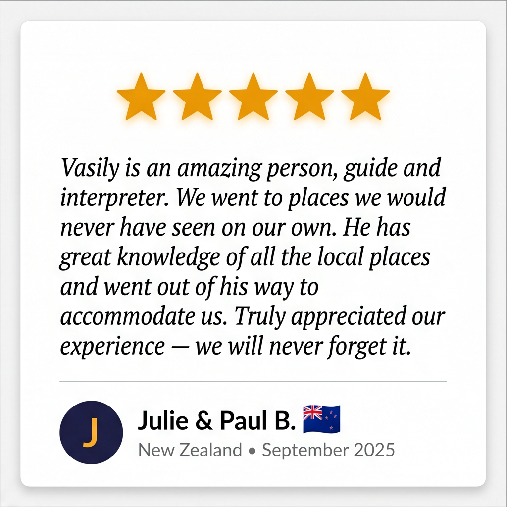 5-star review from Julie and Paul B., New Zealand